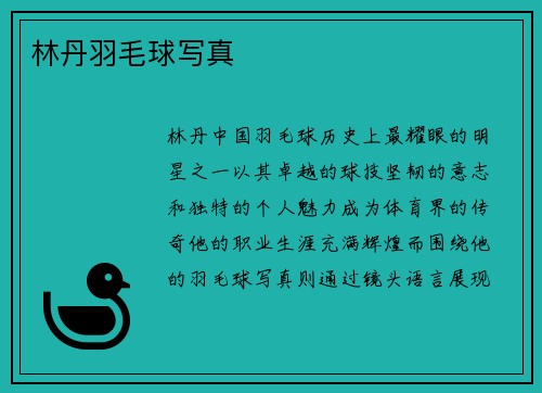林丹羽毛球写真